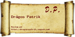 Drágos Patrik névjegykártya