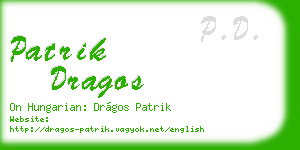 patrik dragos business card